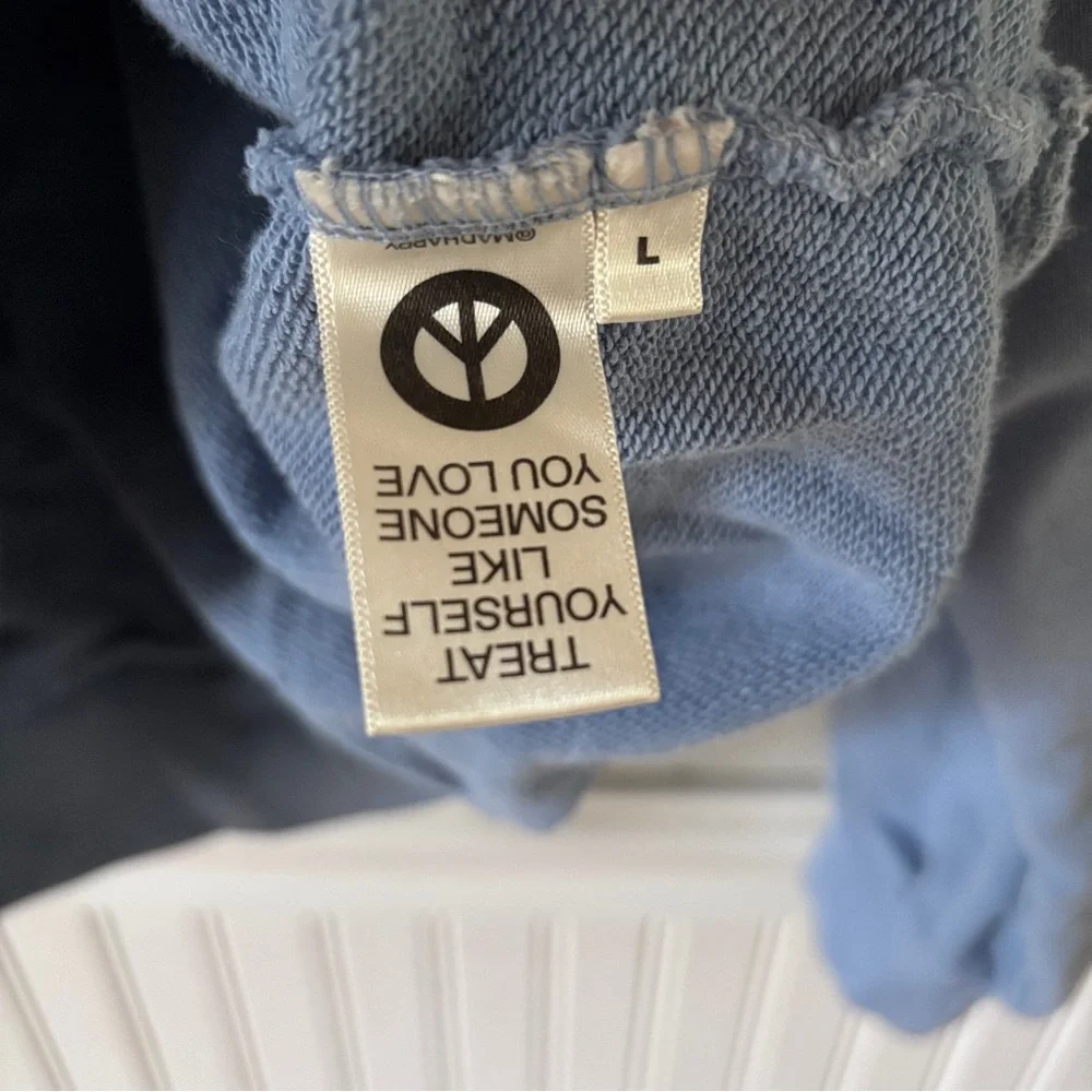 Madhappy Pastels  Logo Blue Hoodie Size L - Picture 4 of 7